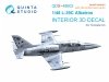 Quinta Studio QDS+48602 L-39C 3D-Printed & coloured Interior on decal paper ( Trumpeter )( Small version )( with 3D-printed resin parts ) 1/48